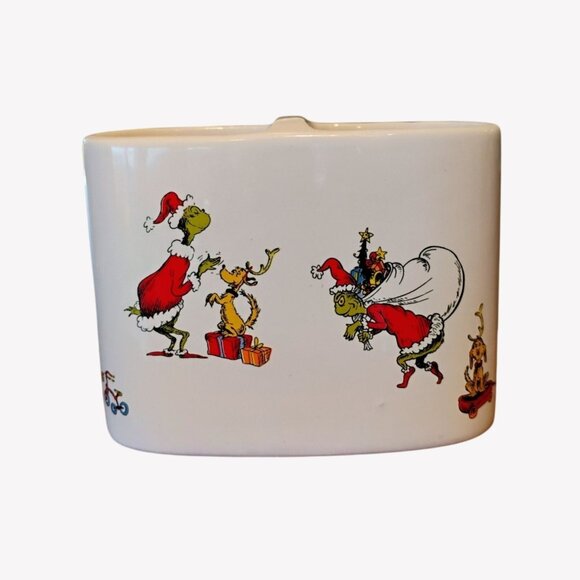Grinch Other - Dr. Seuss Grinch Christmas Ceramic Toothbrush Holder Bathroom Decor Ceramic